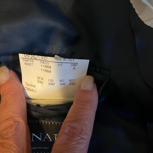 Canali suit Blue and White Pin Stripes 2 piece double vents single breasted - Picture 4 of 11